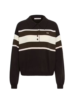 Alexu polo pullover Ganache/Slate Black Gestuz 